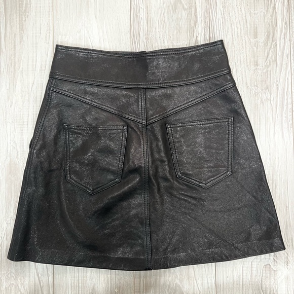 KHAITE Giulia High-Rise Leather Mini Skirt - Picture 9 of 9